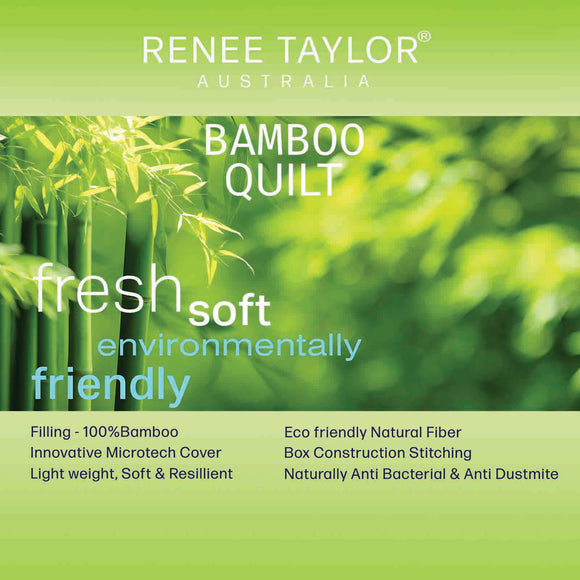NNEDSZ 400 GSM Natural Bamboo Quilt by Renee Taylor Single