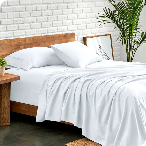 NNEDSZ Ddecor Home 1500 Thread count Premium Cotton Blend Snow Queen Sheet Set by Ddecor Home