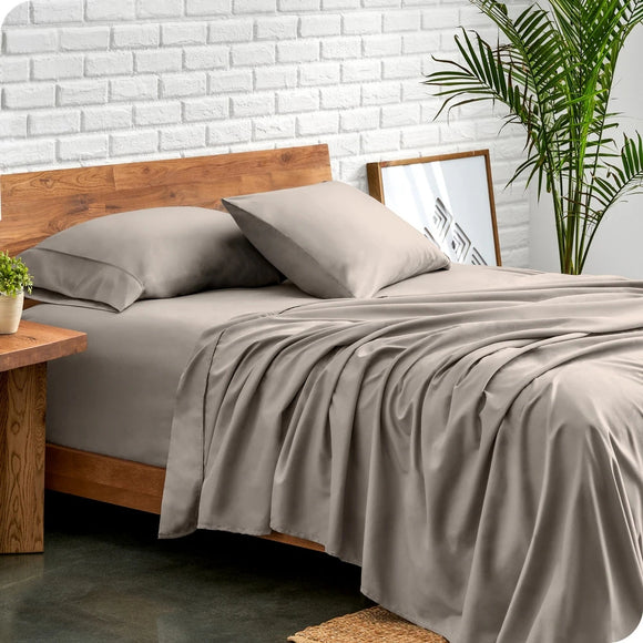 NNEDSZ Ddecor Home 1500 Thread count Premium Cotton Blend Sand King Sheet Set by Ddecor Home