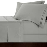 NNEDSZ Strada Embroidered 1000 TC Egyptian Cotton Silver Charcoal Split King Sheet sets by Renee Taylor