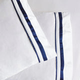 NNEDSZ Cloud 1000 TC Egyptian Cotton White Navy Deep King Sheet sets by Renee Taylor