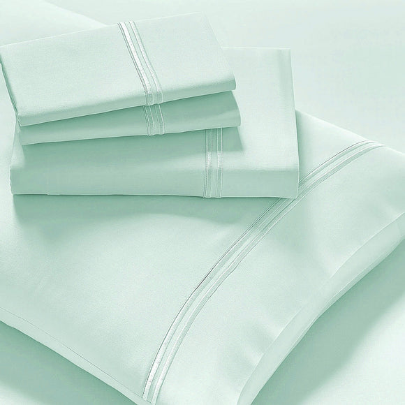 NNEDSZ Strada Embroidered 1000 TC Egyptian Cotton Spa Queen Quilt Cover Sets by Renee Taylor