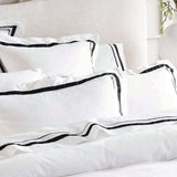 NNEDSZ Cloud 1000 TC Egyptian Cotton White Charcoal Queen Quilt Cover Sets by Renee Taylor