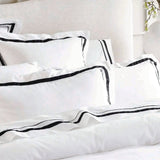 NNEDSZ Cloud 1000 TC Egyptian Cotton White Charcoal European Pillowcase by Renee Taylor