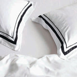 NNEDSZ Cloud 1000 TC Egyptian Cotton White Charcoal European Pillowcase by Renee Taylor