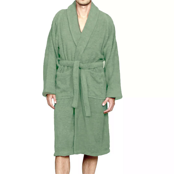 NNEDSZ Chalet Quick Dry Terry Cotton Eucalyptus Small/ Medium Bath Robes by Renee Taylor