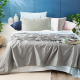 NNEDSZ 500 TC Bamboo Cotton Pewter Split King Sheet Set by Park Avenue