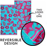 NNEDSZ Renee Taylor 2 Pack Jacquard Velour Large Beach Towel 100 x 180 cms Tropicalia