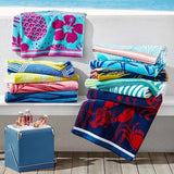 NNEDSZ Renee Taylor 2 Pack Jacquard Velour Large Beach Towel 100 x 180 cms Bee