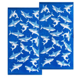 NNEDSZ Renee Taylor 2 Pack Jacquard Velour Kids Beach Towel 75 x 150 cms Shark