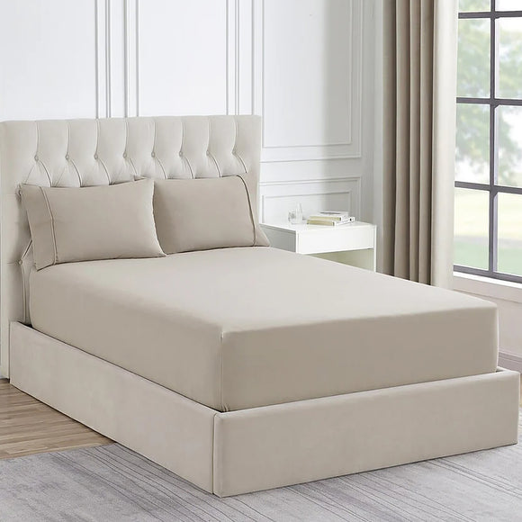 NNEDSZ Ddecor Home 1500 Thread count Premium Cotton Blend Sand King Combo Set by Ddecor Home