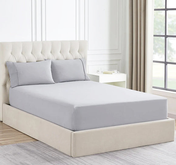 NNEDSZ Ddecor Home 1500 Thread count Premium Cotton Blend Silver King Combo Set by Ddecor Home