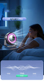 Desk Fan, Small Quiet LED Display Portable Table Fans, 180°Tilt, 100 Speeds, 5 Modes, Rechargeable 4000mAh Battery Operated USB Fan For Office, Bedroom, Outdoor(gray)Christmas Gifts