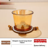 glass soup cup, airtight soup cup, microwave-safe soup cup, office lunch box, sealed food container, glass lunch box, soup container - Matcha - Size 750ML-2PCS