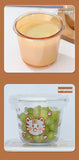 glass soup cup, airtight soup cup, microwave-safe soup cup, office lunch box, sealed food container, glass lunch box, soup container - Pink - Size 750ML-2PCS
