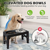 adjustable elevated pet feeder, raised pet feeder stand, slow feed dog bowl, anti-vomiting pet feeder, dual bowl dog feeder, ergonomic pet feeding stand, stainless steel pet bowl, elevated dog bowl stand, adjustable cat feeder, pet feeder with slow feed b