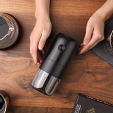 electric coffee grinder, Cliton coffee grinder, ceramic conical burr, portable coffee grinder, rechargeable coffee grinder, espresso coffee grinder, pour-over coffee grinder, Australia coffee grinder - White - Size set