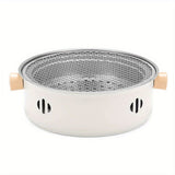 portable barbecue set, charcoal grill, tea boiling set, outdoor picnic, camping barbecue, indoor grill, Aussie camping, picnic Australia, dual function grill - White - Size set