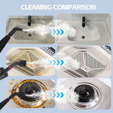 multifunctional steam cleaner, high-pressure steam cleaner, home cleaning Australia, air conditioner cleaner, kitchen range hood cleaner, chemical-free cleaning, steam sanitizer - White - Size A12-piece set
