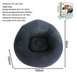Inflatable Lazy Chair Portable Foldable Sofa Single Person Lazy Sofa Indoor - Khaki - Size 01