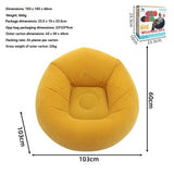 Inflatable Lazy Chair Portable Foldable Sofa Single Person Lazy Sofa Indoor - Sky Blue - Size 01