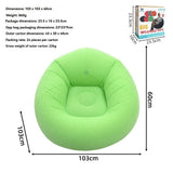 Inflatable Lazy Chair Portable Foldable Sofa Single Person Lazy Sofa Indoor - Sky Blue - Size 01