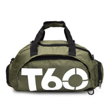Travel Duffel Bag T60 Duffel Durable Travel Bag Stylish Gym Bag Weekend Bag - Black and blue - Size 50-30-28CM