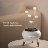 Jellyfish Aroma Diffuser Sound Pickup Diffuser Gradient Lighting Diffuser - White - Size 01