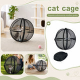 Clearance!360° Panoramic Rolling Cat Playpen - Indoor & Outdoor Safe Enclosure, One-Click Setup & Easy Storage, Breathable & Washable