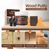 Wood Filler, White Wood Putty | Paintable, Sandable, Furniture Repair Kit for Quickly Fixing Broken and Defective Wooden Furniture - White - Size 500g