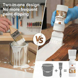 White Touch-Up Paint for Wood,Furniture,Cabinets,Metal,6.35 Oz,2-in-1 | Paint & Primer in One,Waterproof,No Sanding, Fast Drying, Water Based, Multi Surface - White