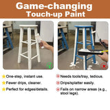White Touch-Up Paint for Wood,Furniture,Cabinets,Metal,6.35 Oz,2-in-1 | Paint & Primer in One,Waterproof,No Sanding, Fast Drying, Water Based, Multi Surface - White