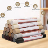 Wood Filler Sticks 20 Colors Repair Wax Sticks Kit Furniture Touch Up Crayons for Repairing Scratches Holes Cracks Wood Floor Tables Cabinets Doors Hardwood(Common Series)