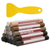 Wood Filler Sticks 20 Colors Repair Wax Sticks Kit Furniture Touch Up Crayons for Repairing Scratches Holes Cracks Wood Floor Tables Cabinets Doors Hardwood(Gray Series)