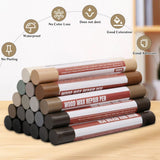 Wood Filler Sticks 20 Colors Repair Wax Sticks Kit Furniture Touch Up Crayons for Repairing Scratches Holes Cracks Wood Floor Tables Cabinets Doors Hardwood(Gray Series)