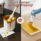 Gold Paint 6.35 Oz, Non-Fading Finish for Art, Wood & Clay Crafts | Long-lasting non-fading metallic finish. Works great on canvas, wood decor, clay crafts and all kinds of art creation