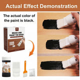 Black Touch-Up Paint for Wood,Furniture, Cabinets,Metal,6.35 Oz,2-in-1 | Waterproof,No Sanding, Fast Drying, Water Based, Multi Surface, 6.35 oz