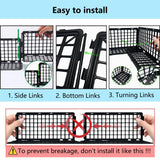 12 PCS Under Couch Blocker for Bed Furniture, Adjustable Plastic Under Bed Blocker for Dogs Pets Cats, Couch Blocker Stop Small Items Getting Under Bed with 100 Ties Black Couch Barriers - White - Size 12 PCS