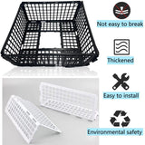 12 PCS Under Couch Blocker for Bed Furniture, Adjustable Plastic Under Bed Blocker for Dogs Pets Cats, Couch Blocker Stop Small Items Getting Under Bed with 100 Ties Black Couch Barriers - White - Size 12 PCS