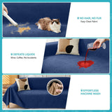71" x 102" Couch Protector from Cat Claws, Waterproof Couch Cover Anti Slip,Couch Cover 3 Cushion Sofa Washable,Anti-Scratch Pet Sofa Cover Heavy Duty - Blue