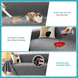 71" x 102" Couch Protector from Cat Claws, Waterproof Couch Cover Anti Slip,Couch Cover 3 Cushion Sofa Washable,Anti-Scratch Pet Sofa Cover Heavy Duty - Dark Gray