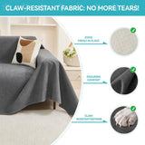 71" x 134" Couch Protector from Cat Claws, Waterproof Couch Cover Anti Slip,Couch Cover 3 Cushion Sofa Washable,Anti-Scratch Pet Sofa Cover Heavy Duty - Dark Gray