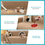 71" x 150" Couch Protector from Cat Claws, Waterproof Couch Cover Anti Slip,Couch Cover 3 Cushion Sofa Washable,Anti-Scratch Pet Sofa Cover Heavy Duty - Brown