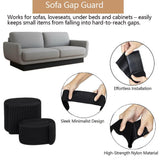 Under Couch Blocker 3 in x 11 ft,Sofa Gap Barrier for Toys & Robot Vacuums Soft under sofa barrier, furniture gap filler for couches, beds & sofas, easy install - Black - Size 3-inches