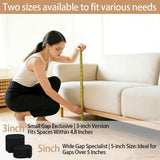 Under Bed Blocker 5 in x 11 ft, Bed Gap Barrier for Toys & Robot Vacuums Soft under bed barrier, furniture gap filler for couches & other furniture, easy install - Black - Size 5-inches