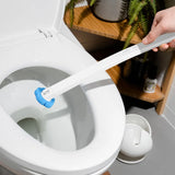 36 Pack Disposable Toilet Bowl Cleaner Wand Refills, 360° Sponge Replacement Heads for Wall Mounted Brush System, Hygienic Deep Cleaning Bathroom Scrubber Pads