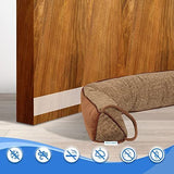 Weighted Door Draft Stopper — Triangular Under-Door Gap Filler for Gaps up to 3", Wind Noise Blocker, Energy Saver for Home Room Essentials - Black - Size 36in