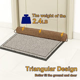 Weighted Door Draft Stopper — Triangular Under-Door Gap Filler for Gaps up to 3", Wind Noise Blocker, Energy Saver for Home Room Essentials - Brown - Size 36in