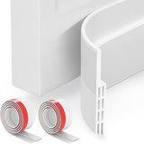 6Pack Door Draft Stopper, Door Sweep, Weather Stripping Seal Self-adhesive silicone under door draft stopper for windows and garages, blocks drafts, noise, light, dust and bugs - Brown - Size 6 Pack