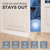 6Pack Door Draft Stopper, Door Sweep, Weather Stripping Seal Self-adhesive silicone under door draft stopper for windows and garages, blocks drafts, noise, light, dust and bugs - Brown - Size 6 Pack